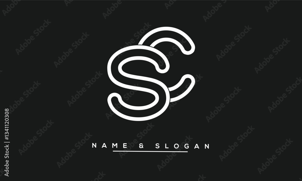 Obraz premium SC, CS Abstract Letters Logo Monogram
