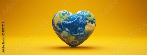 World Earth Day Concept. Green Energy, ESG, Renewable and Sustainable Resources. Caring for the Environment. Let's Protect the Planet Together