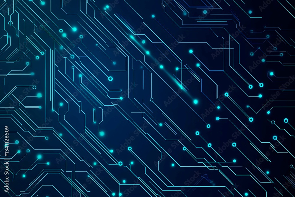 Abstract close-up of a glowing blue digital circuit board, showcasing intricate connections and technological design on a black background.
Abstract close-up of a glowing blue digital circuit board, showcasing intricate connections and technological design on a black background.