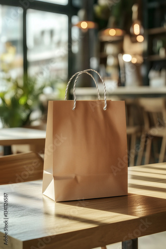 Wallpaper Mural Brown Paper Bag on Table Torontodigital.ca