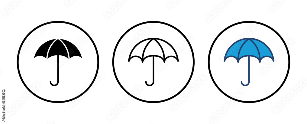 Fotografie Umbrella icon vector. umbrella sign icon