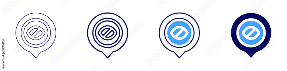 Eye excessive blinking disorder icon in 4 different styles. Thin Line, Line, Bold Line, Duotone. Duotone style. Editable stroke Eye excessive blinking disorder icon in 4 different styles. Thin Line, Line, Bold Line, Duotone. Duotone style. Editable stroke