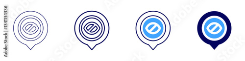 Eye excessive blinking disorder icon in 4 different styles. Thin Line, Line, Bold Line, Duotone. Duotone style. Editable stroke