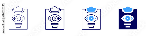 Eye excessive blinking icon in 4 different styles. Thin Line, Line, Bold Line, Duotone. Duotone style. Editable stroke