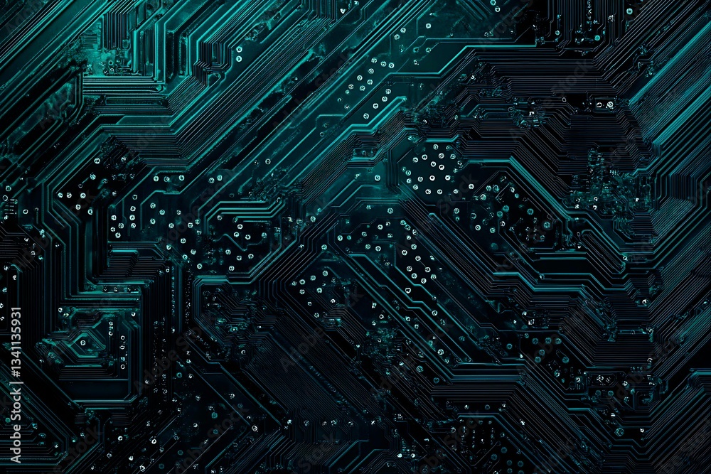 Abstract close-up of a glowing blue digital circuit board, showcasing intricate connections and technological design on a black background.
Abstract close-up of a glowing blue digital circuit board, showcasing intricate connections and technological design on a black background.