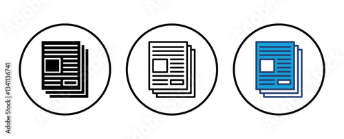 Newspaper icon vector. news paper vector sign