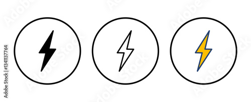 Lightning icon vector. electric icon vector. power icon. energy sign