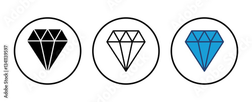 Diamond icon vector. diamond gems vector icon.