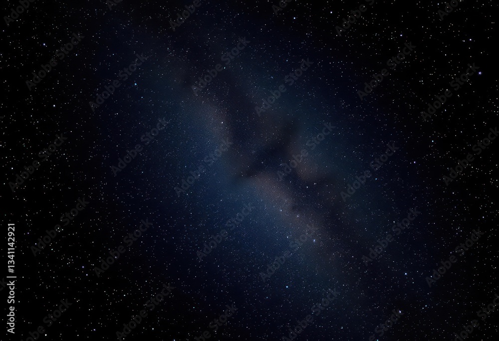 Fototapeta premium Inky black canvas speckled with countless glittering stars, astronomy, stars
