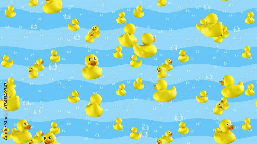 Rubber Duck. toy ducky loop tile Rising Background. This is a loopable and tileable wallpaper Rubber Duck. toy ducky loop tile Rising Background. This is a loopable and tileable wallpaper
