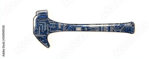 The 'gz597 GrafikZeichnung' is a representation that includes German technological aspects such as the digital Zimmermannshammer and digital data, all of which pertain to the concept of digitization