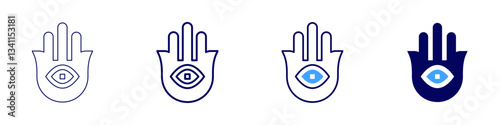 Eye sudden tunnel vision icon in 4 different styles. Thin Line, Line, Bold Line, Duotone. Duotone style. Editable stroke