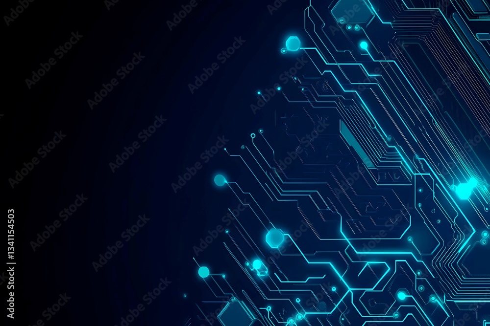 Abstract close-up of a glowing blue digital circuit board, showcasing intricate connections and technological design on a black background.
Abstract close-up of a glowing blue digital circuit board, showcasing intricate connections and technological design on a black background.