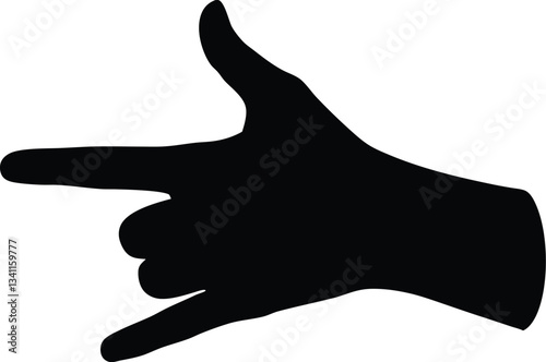 Hand gesture silhouette vector,Hand gesture icon