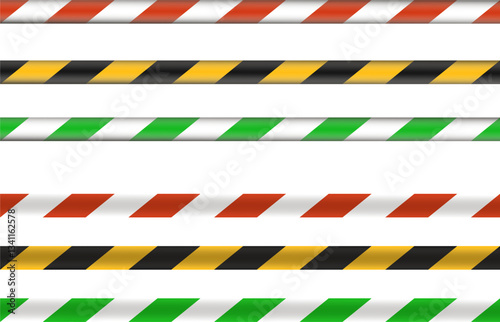 Vector image of a set of barrier tapes