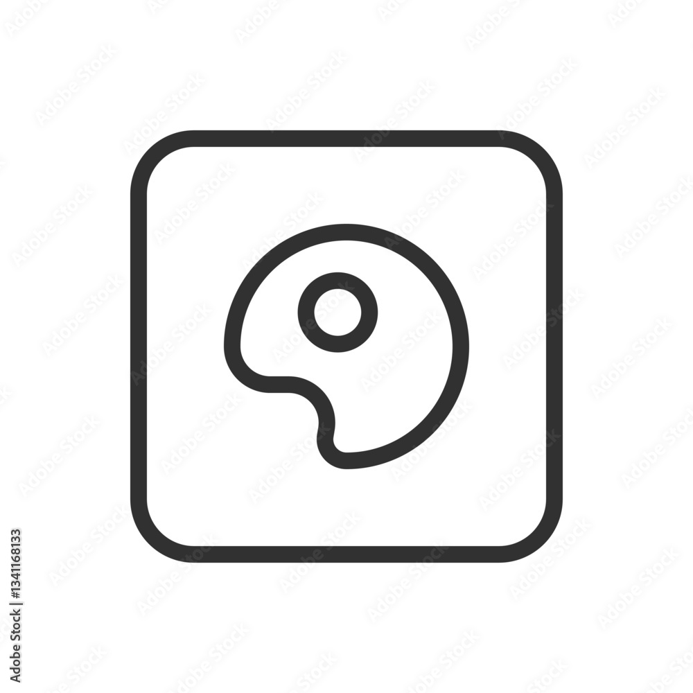 Fried Egg Icon - Modern Simple Flat Vector for Web and Mobile Fried Egg Icon - Modern Simple Flat Vector for Web and Mobile