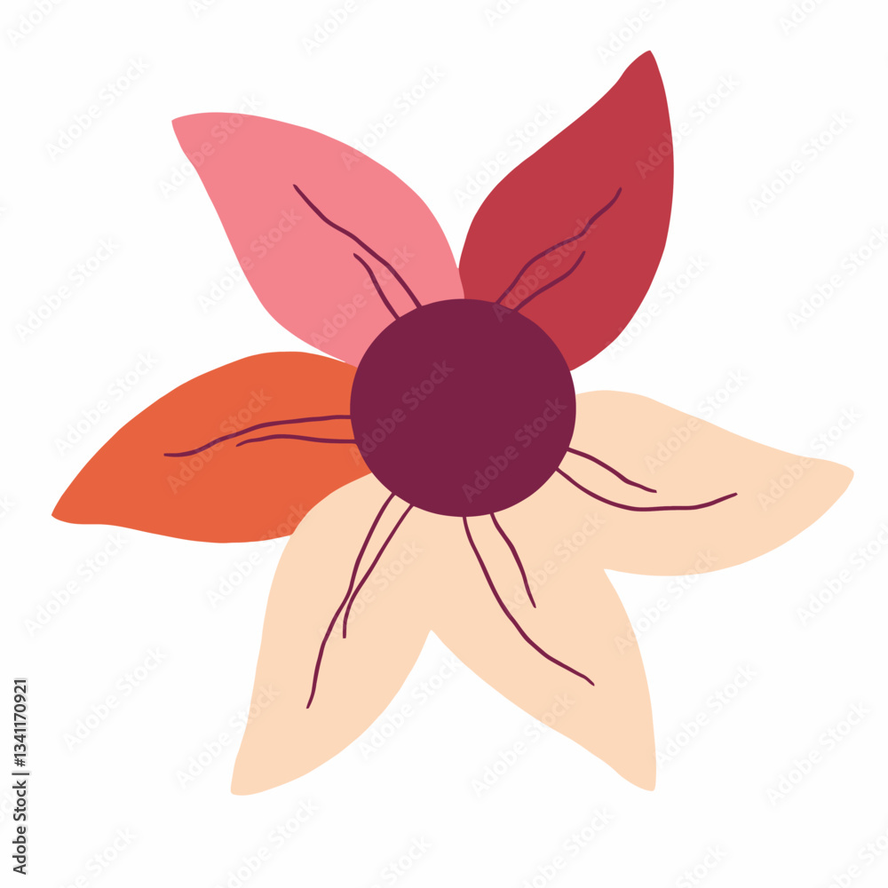 Radiant Bloom: A close-up illustration of a vibrant, multi-colored flower, showcasing delicate petals and a rich center, perfect for adding a touch of nature's artistry. Radiant Bloom: A close-up illustration of a vibrant, multi-colored flower, showcasing delicate petals and a rich center, perfect for adding a touch of nature's artistry.