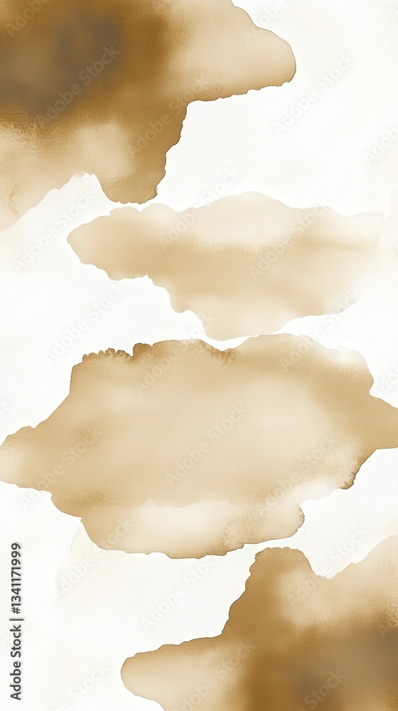Obraz premium Abstract Watercolor Art with Soft Brown Tones. A Stunning Visual Representation of Artistic Expression. A Captivating Design for Various Purposes.