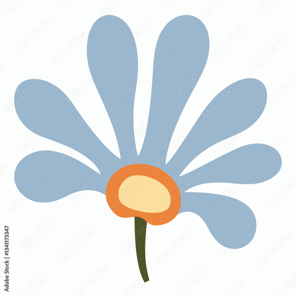 Celestial Bloom: A captivating illustration of a stylized blue flower, its petals radiating outwards from a central point, evoking a sense of delicate beauty and artistic expression. Celestial Bloom: A captivating illustration of a stylized blue flower, its petals radiating outwards from a central point, evoking a sense of delicate beauty and artistic expression.
