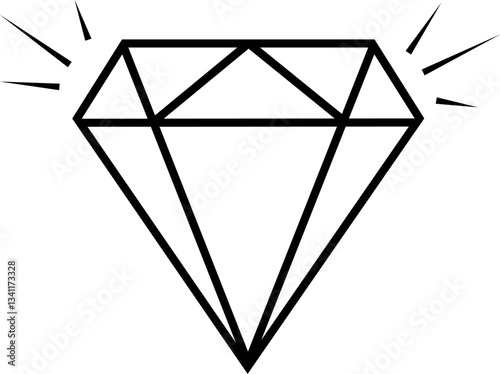 Diamond Outline Vector