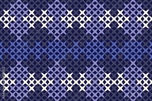 Seamless knitting pattern. Geometric vector knitting pattern for t-shirts, bags and other designs.