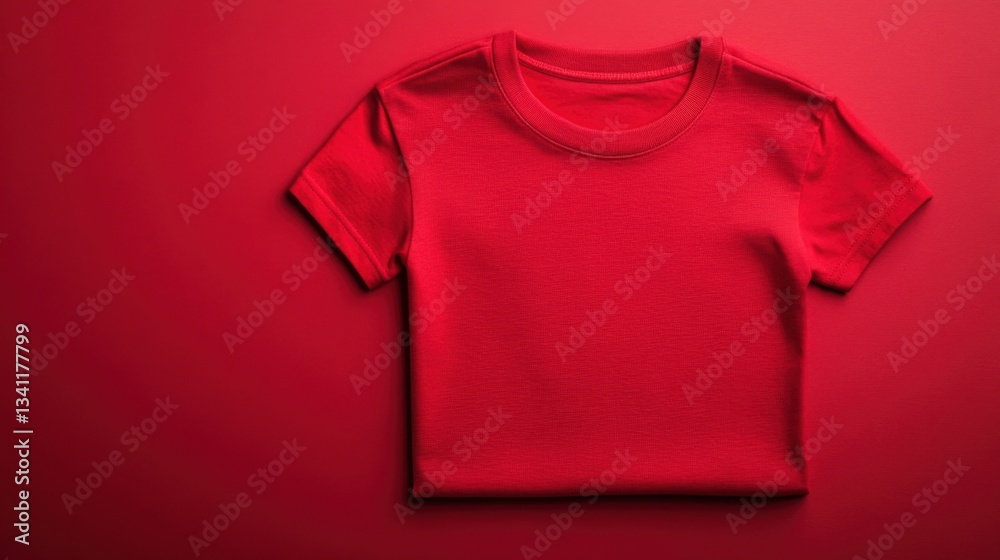Red t-shirt blank template. Generative AI Red t-shirt blank template. Generative AI