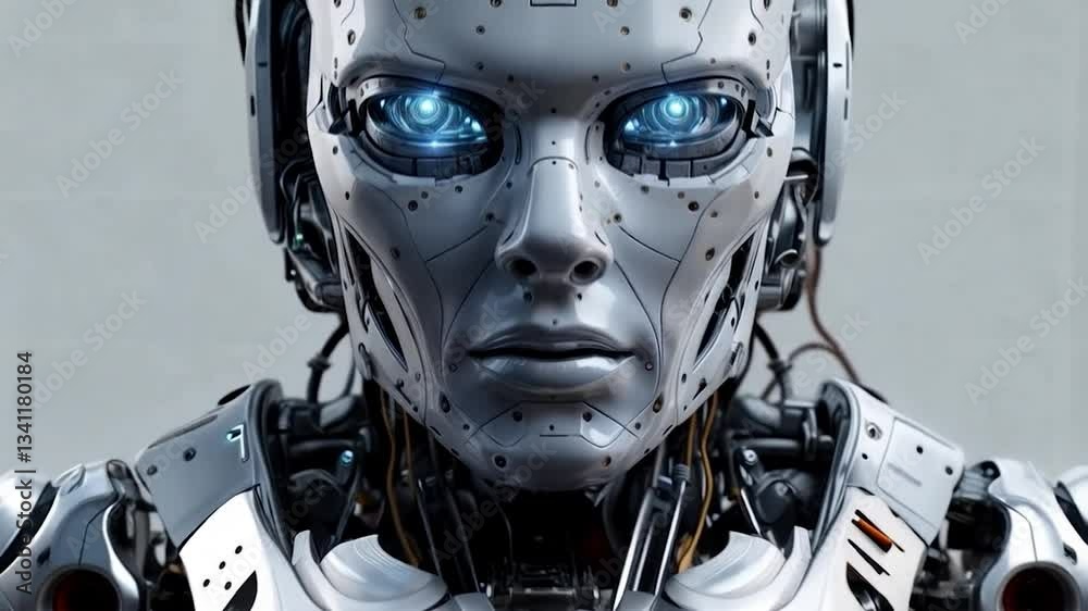 Futuristic robot portrait Futuristic robot portrait