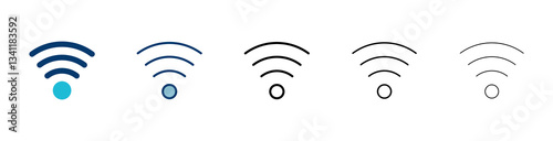 WIFI Icon vector isolated on white background. signal vector icon. Wireless and wifi icon or sign for remote internet access