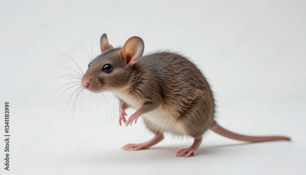 Cute and Curious Brown Mouse with Whiskers and Tiny Paws Cute and Curious Brown Mouse with Whiskers and Tiny Paws