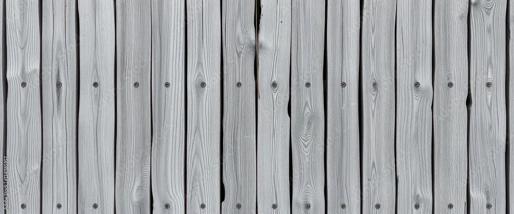 Fototapeta premium Rustic weathered gray wood plank fence, showing texture and age, vintage, background