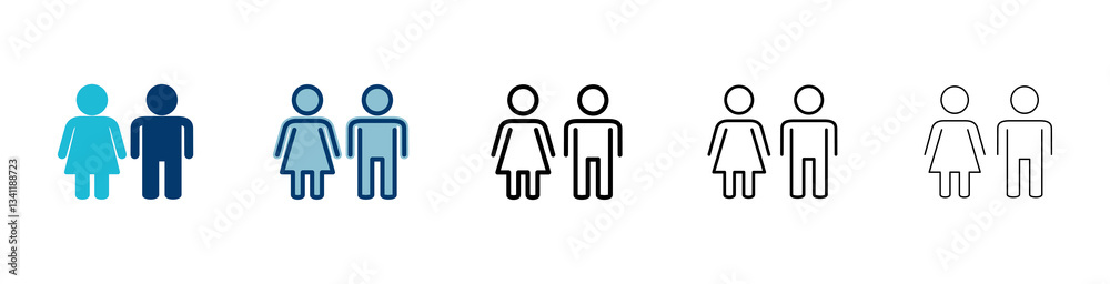 Man and woman icon vector isolated on white background. male and female symbol Man and woman icon vector isolated on white background. male and female symbol
