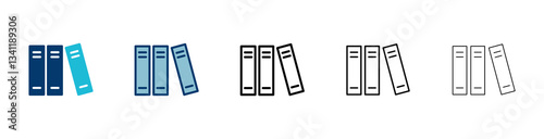 Library icon vector isolated on white background. Book icon vector