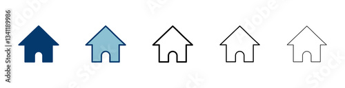 Home icon vector isolated on white background. House vector icon. Address