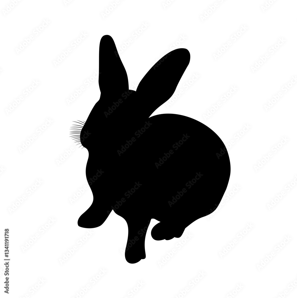 silhouette of a rabbit