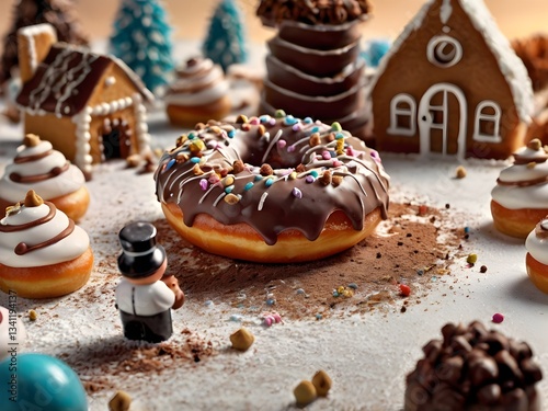 Mini Chefs Creating a Chocolate Donut