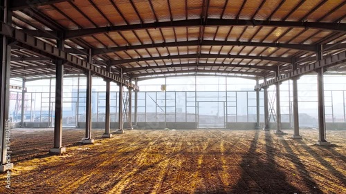 4k Video Aerial Photography of Large Plant Construction Site Building Industrial Facility