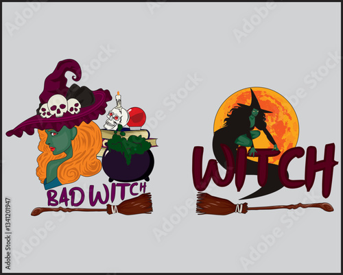 Halloween Witchcraft Witch Illustration