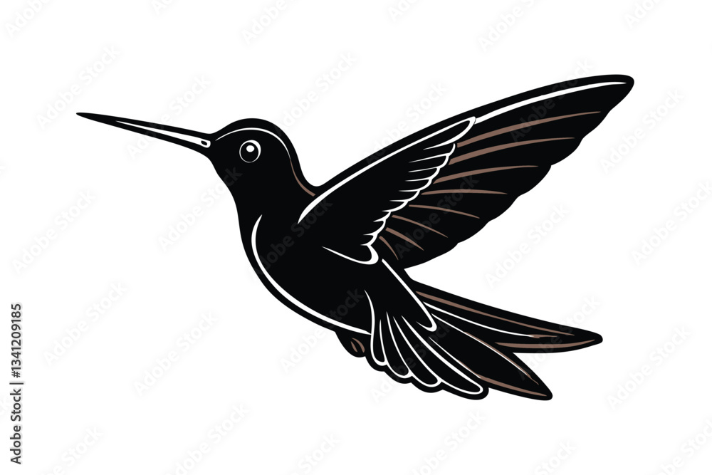 Fototapeta premium hummingbird on a white background