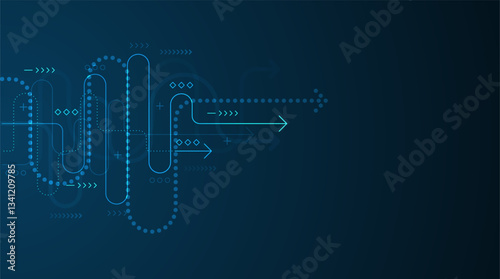 Abstract arrow direction. Technology background. High speed. Hi-tech