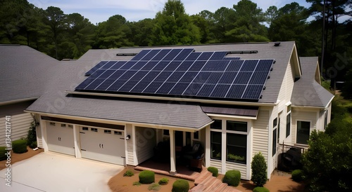 solar panels on the roof