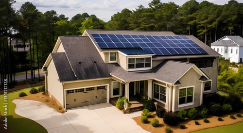 solar panels on the roof
