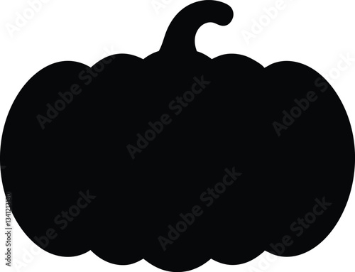 Pumpkin silhouette vector,Pumpkin icon