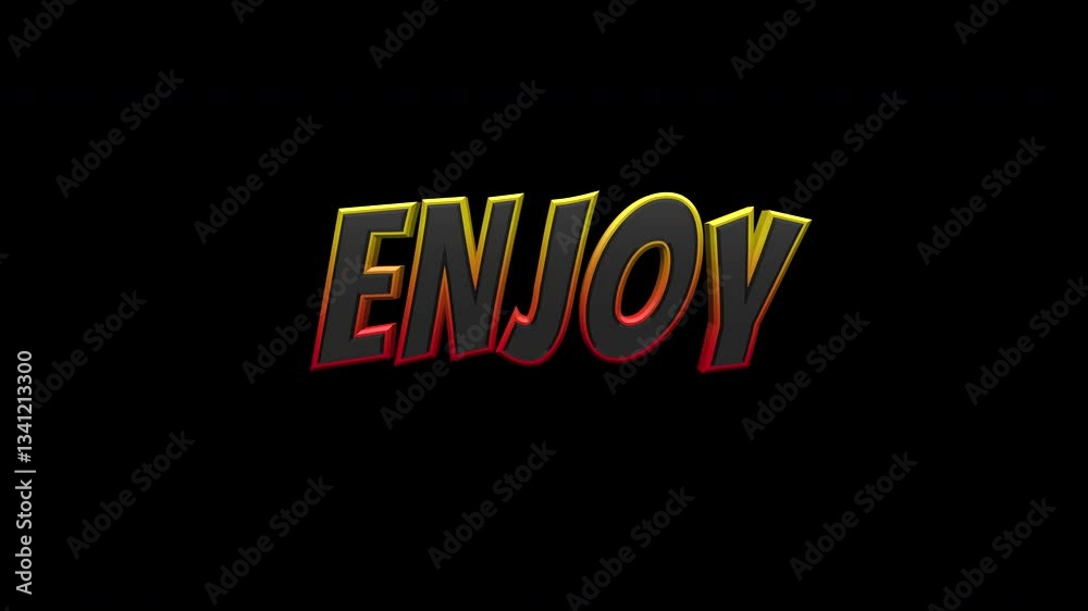 Enjoy 3D Comic Title On Alpha Loop Enjoy 3D Comic Title On Alpha Loop