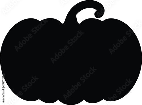 Pumpkin silhouette vector,Pumpkin icon