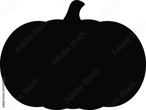 Pumpkin silhouette vector,Pumpkin icon