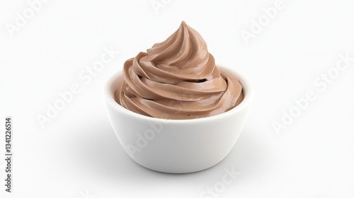 Gourmet Chocolate Frozen Dessert in a White Bowl