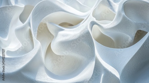 the enigma of abstract forms in white.