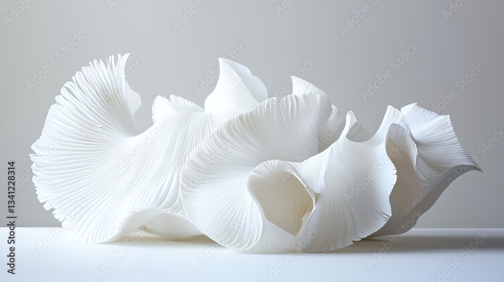 the essence of collapsing forms in white. the essence of collapsing forms in white.