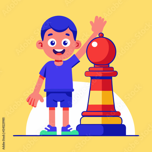 boy playing chess