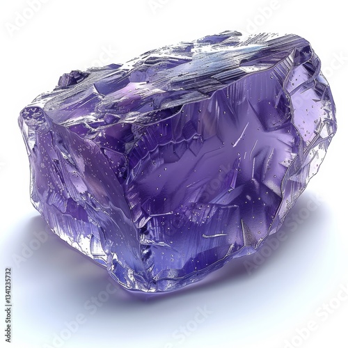 Isolated sugilite mineral displayed on a clean white background for clear visual focus